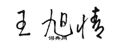 骆恒光王旭情草书个性签名怎么写