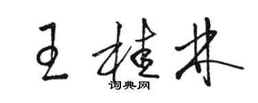 骆恒光王桂林草书个性签名怎么写