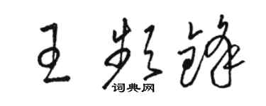 骆恒光王频锋草书个性签名怎么写
