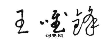 骆恒光王唯锋草书个性签名怎么写