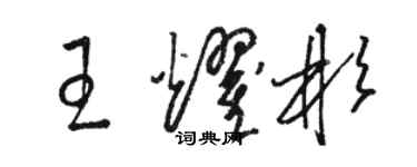 骆恒光王耀彬草书个性签名怎么写