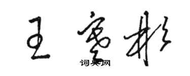 骆恒光王寒彬草书个性签名怎么写