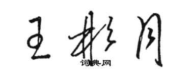 骆恒光王彬月草书个性签名怎么写