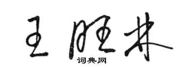 骆恒光王旺林草书个性签名怎么写