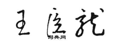 骆恒光王臣龙草书个性签名怎么写