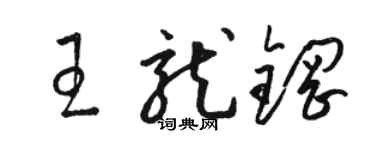 骆恒光王龙钢草书个性签名怎么写