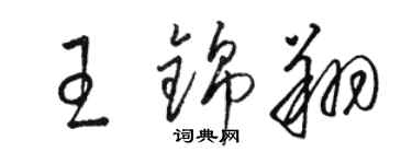 骆恒光王锦翔草书个性签名怎么写
