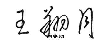 骆恒光王翔月草书个性签名怎么写