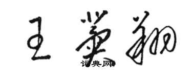 骆恒光王冀翔草书个性签名怎么写