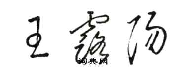 骆恒光王露阳草书个性签名怎么写