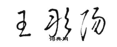 骆恒光王彤阳草书个性签名怎么写
