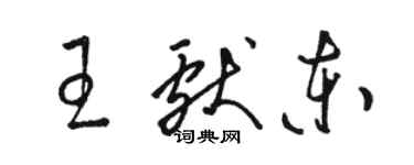 骆恒光王献东草书个性签名怎么写