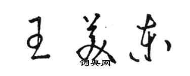 骆恒光王美东草书个性签名怎么写