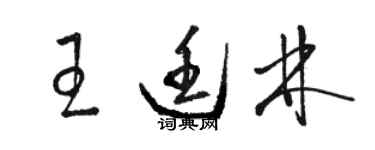 骆恒光王廷林草书个性签名怎么写