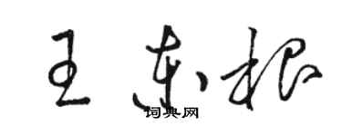 骆恒光王东根草书个性签名怎么写