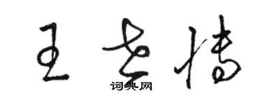 骆恒光王世博草书个性签名怎么写