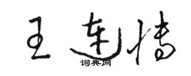 骆恒光王连博草书个性签名怎么写