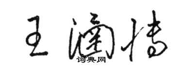 骆恒光王涵博草书个性签名怎么写