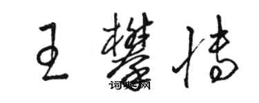 骆恒光王攀博草书个性签名怎么写