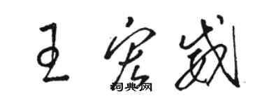 骆恒光王宏威草书个性签名怎么写