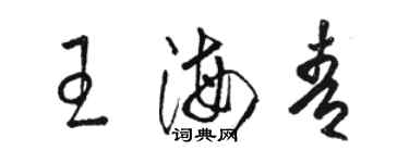 骆恒光王海青草书个性签名怎么写