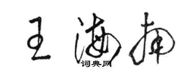 骆恒光王海南草书个性签名怎么写