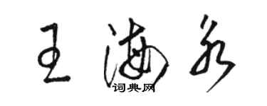 骆恒光王海永草书个性签名怎么写