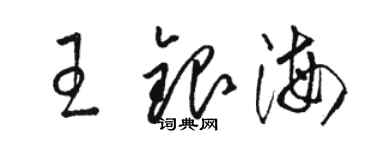 骆恒光王银海草书个性签名怎么写