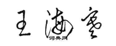 骆恒光王海寒草书个性签名怎么写