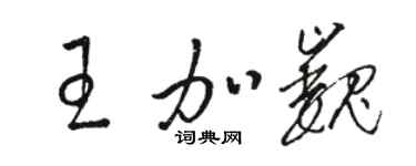 骆恒光王加巍草书个性签名怎么写