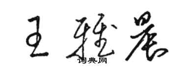骆恒光王雅晨草书个性签名怎么写