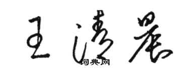 骆恒光王清晨草书个性签名怎么写