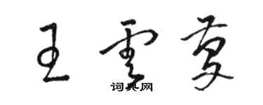 骆恒光王云庆草书个性签名怎么写