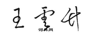骆恒光王云竹草书个性签名怎么写