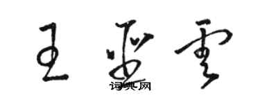 骆恒光王圣云草书个性签名怎么写