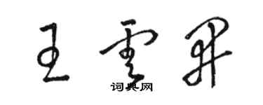 骆恒光王云开草书个性签名怎么写