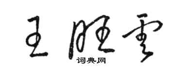 骆恒光王旺云草书个性签名怎么写