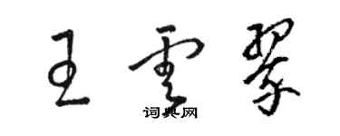 骆恒光王云翠草书个性签名怎么写
