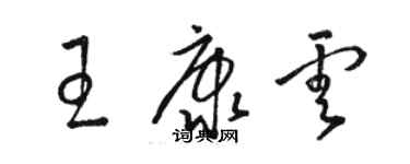 骆恒光王康云草书个性签名怎么写