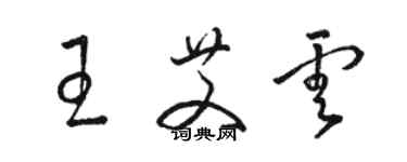 骆恒光王艾云草书个性签名怎么写