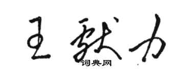 骆恒光王献力草书个性签名怎么写