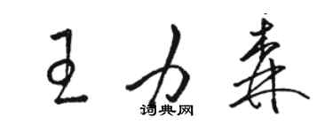骆恒光王力森草书个性签名怎么写