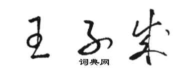 骆恒光王子成草书个性签名怎么写