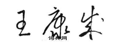 骆恒光王康成草书个性签名怎么写