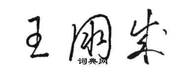 骆恒光王朋成草书个性签名怎么写