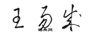 骆恒光王易成草书个性签名怎么写
