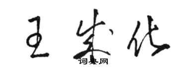 骆恒光王成化草书个性签名怎么写