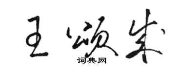 骆恒光王颂成草书个性签名怎么写