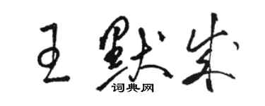 骆恒光王默成草书个性签名怎么写