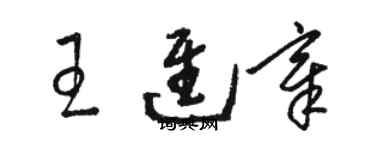骆恒光王进章草书个性签名怎么写